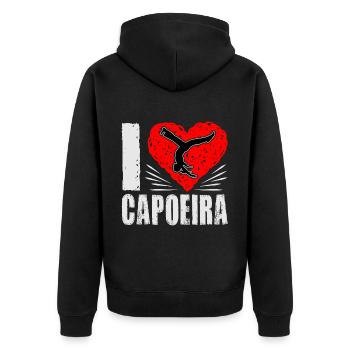 J’adore la Capoeira - Veste à capuche bio Premium Unisexe - noir - Dos - Nico (187cm)