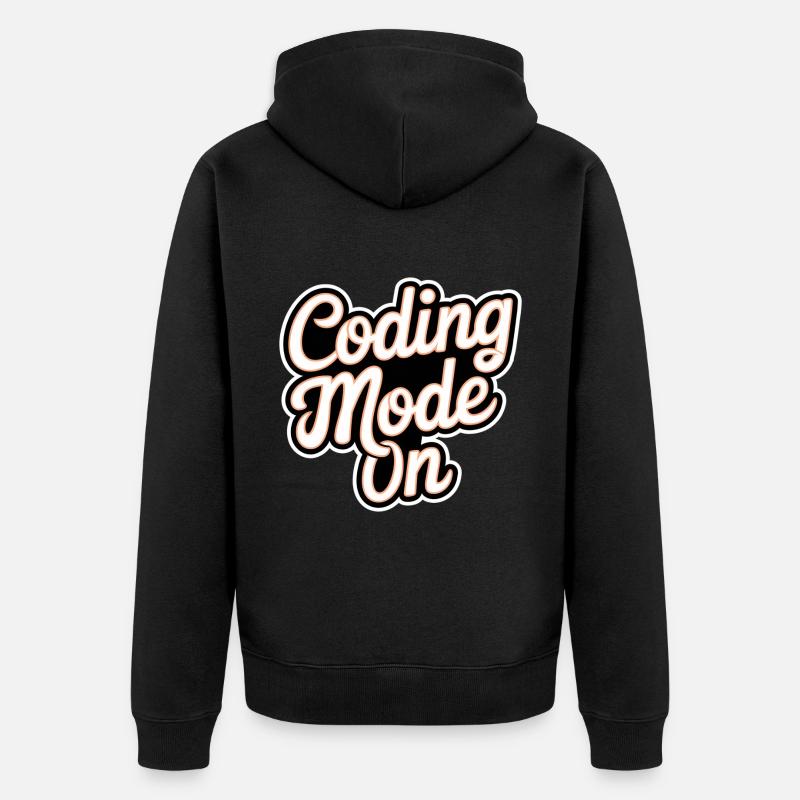 Coding Mode On 17 - Unisex Premium Bio Zip Hoodie - Schwarz