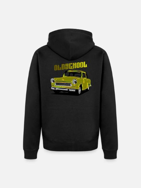 Trabi DDR Auto - Unisex Premium Bio Zip Hoodie - Schwarz