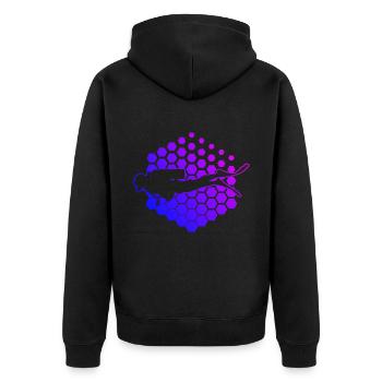 Divers Scuba Diving Scuba Divers Scuba Diver - Unisex Premium Organic Zip Hoodie - black - Back - Nico (187cm)
