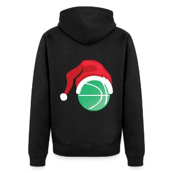 Basketball Basketballkorb Korb werfen Basketballer - Unisex Premium Bio Zip Hoodie - Schwarz - Hinten - Nico (187cm)