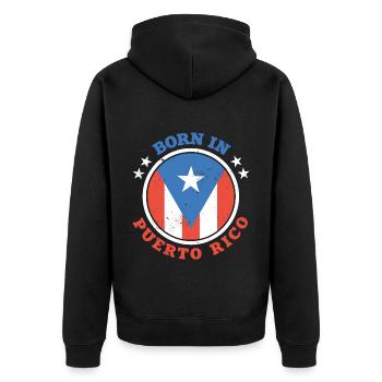 Porto Rico - Veste à capuche bio Premium Unisexe - noir - Dos - Nico (187cm)