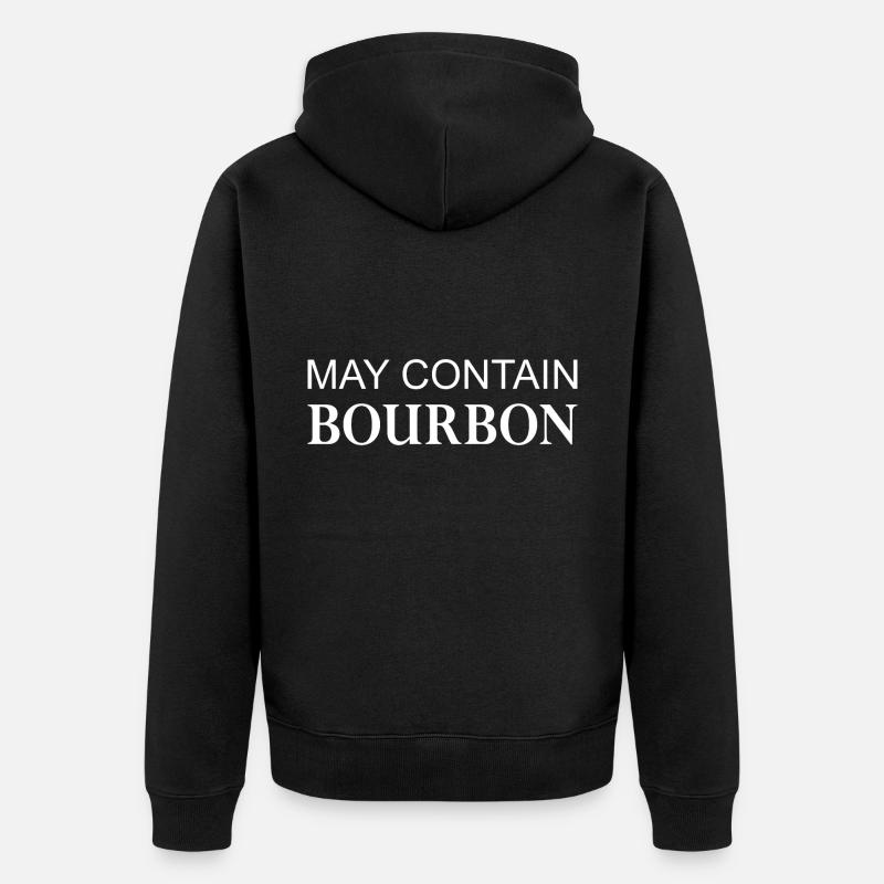 Peut contenir du whisky bourbon - Veste à capuche bio Premium Unisexe - noir