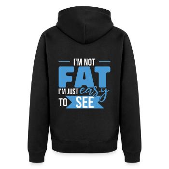 Funny Daddy Fathers Day Pun Lover - Unisex Premium Organic Zip Hoodie - black - Back - Nico (187cm)