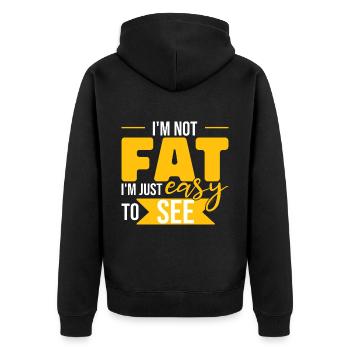 Drôle de blague de papa Fête des pères - Veste à capuche bio Premium Unisexe - noir - Dos - Nico (187cm)