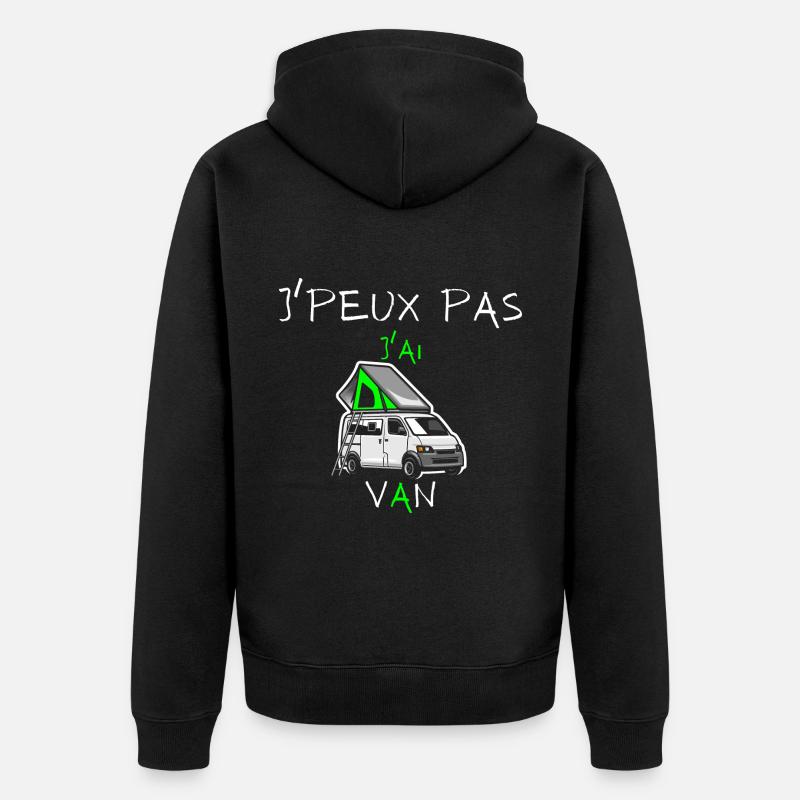 j'peux pas j'ai van - Veste à capuche bio Premium Unisexe - noir