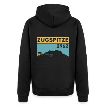 Zugspitze Höhe Randonnée Train Allemagne - Veste à capuche bio Premium Unisexe - noir - Dos - Nico (187cm)