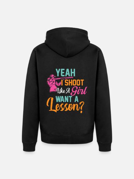 Fallenschießen - Unisex Premium Bio Zip Hoodie - Schwarz