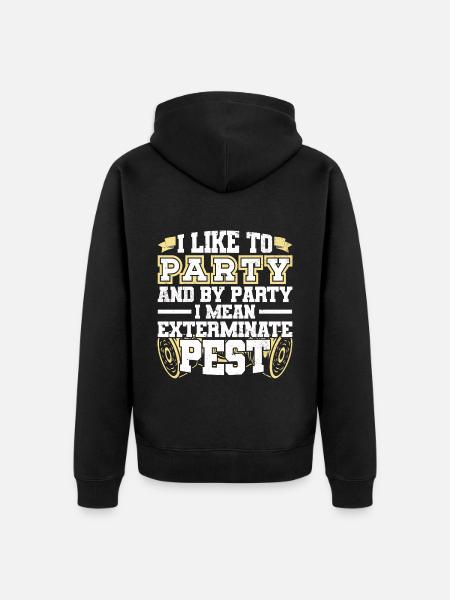 Schädlingsbekämpfung Beruf | Kammerjäger Geschenke - Unisex Premium Bio Zip Hoodie - Schwarz