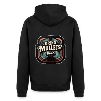 Ramenez les mulets 9 - Veste à capuche bio Premium Unisexe - noir - Dos - Nico (187cm)