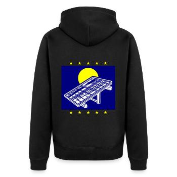 Système photovoltaïque Énergie solaire - Veste à capuche bio Premium Unisexe - noir - Dos - Nico (187cm)
