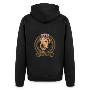 Airedale Terrier - Veste à capuche bio Premium Unisexe - noir - Dos - Nico (187cm)