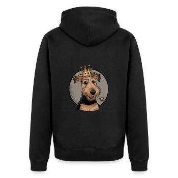 Airedale Terrier - Veste à capuche bio Premium Unisexe - noir - Dos - Nico (187cm)