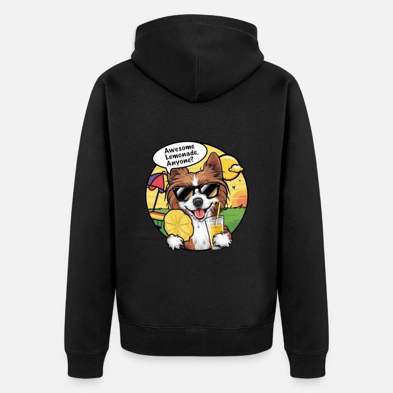 Lion à la limonade - Veste à capuche bio Premium Unisexe - noir