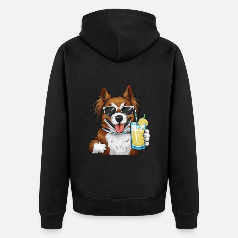 Lion à la limonade - Veste à capuche bio Premium Unisexe - noir