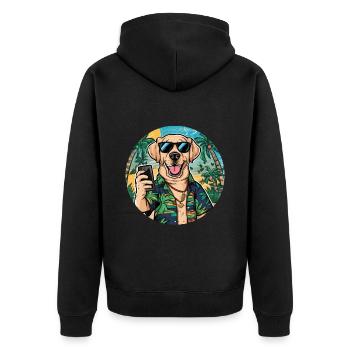 Mignon Labrador Retriever - Veste à capuche bio Premium Unisexe - noir - Dos - Nico (187cm)