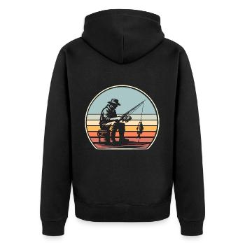 Pêche Pêcheurs Pêche - Veste à capuche bio Premium Unisexe - noir - Dos - Nico (187cm)