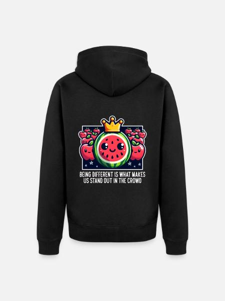 ANDERS ZU SEIN IST DAS, WAS UNS AUSZEICHNET - Unisex Premium Bio Zip Hoodie - Schwarz