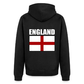 angleterre - Veste à capuche bio Premium Unisexe - noir - Dos - Nico (187cm)