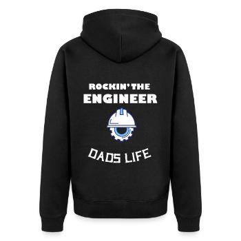 Rockin' l’ingénieur Papas Programmeurs de vie Math Ge - Veste à capuche bio Premium Unisexe - noir - Dos - Nico (187cm)