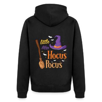 Skull Horror Halloween Gift - Unisex Premium Organic Zip Hoodie - black - Back - Nico (187cm)