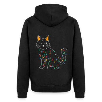 Cadeaux de Noël Noël - Veste à capuche bio Premium Unisexe - noir - Dos - Nico (187cm)