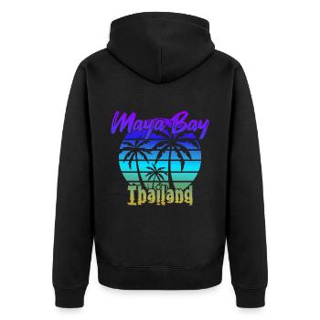 Vintage Maya Bay Thaïlande - Veste à capuche bio Premium Unisexe - noir - Dos - Nico (187cm)