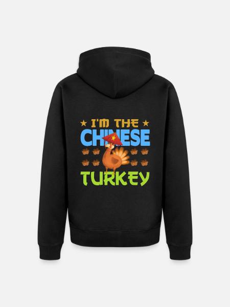 I'm the Chinese Turkey - Unisex Premium Bio Zip Hoodie - Schwarz
