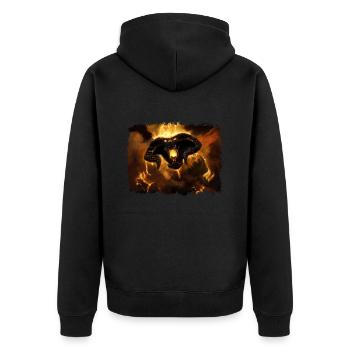BALR0G Monstre De Feu - Veste à capuche bio Premium Unisexe - noir - Dos - Nico (187cm)