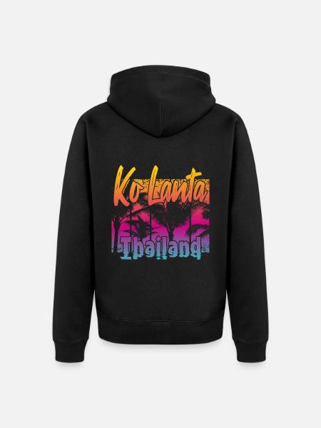 Ko Lanta Thailand - Unisex Premium Organic Zip Hoodie - black