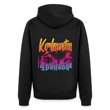 Ko Lanta Thaïlande - Veste à capuche bio Premium Unisexe - noir - Dos - Nico (187cm)