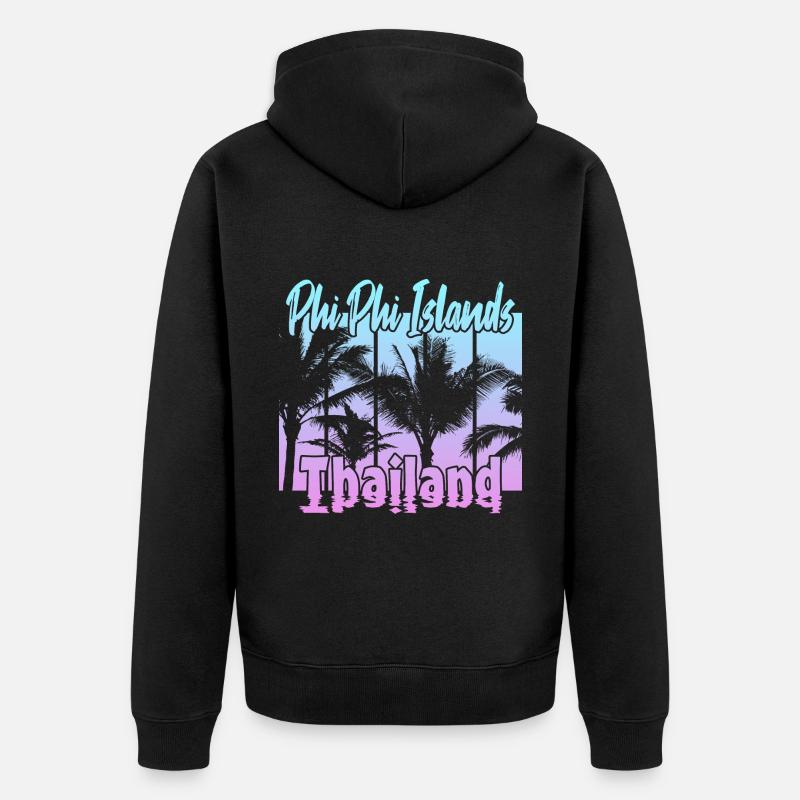 Phi Phi Islands Thailand - Unisex Premium Bio Zip Hoodie - Schwarz