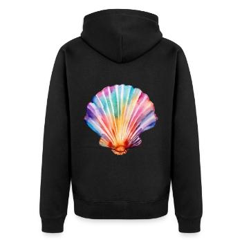 All Right After A Divorce He Has Nothing Left - Unisex Premium Bio Zip Hoodie - Schwarz - Hinten - Nico (187cm)