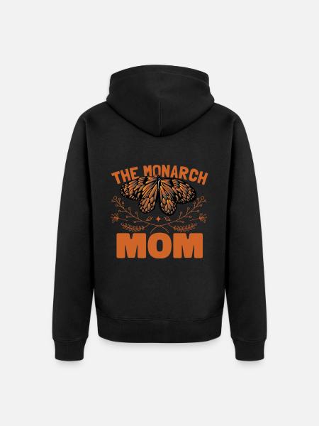 Monarch Butterfly Damen Hemd - Unisex Premium Bio Zip Hoodie - Schwarz