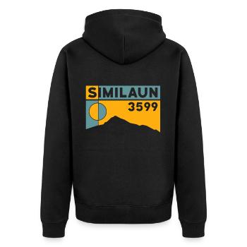 Similaun Glacier High Tour Hike Ötztal Tyrol - Unisex Premium Organic Zip Hoodie - black - Back - Nico (187cm)