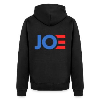 Joe biden - Unisex Premium Organic Zip Hoodie - black - Back - Nico (187cm)