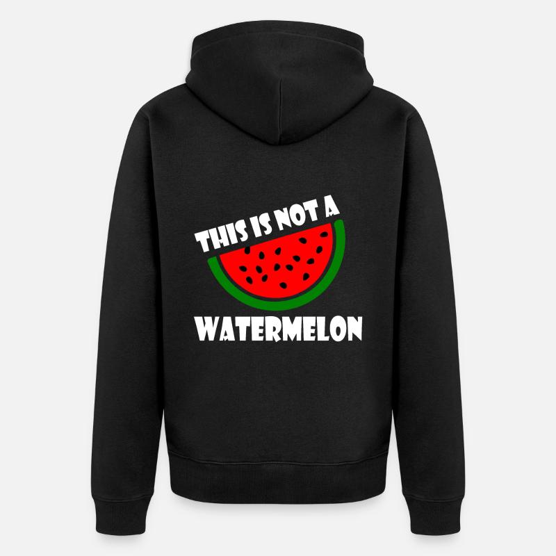 THIS IS NOT A WATERMELON - Veste à capuche bio Premium Unisexe - noir