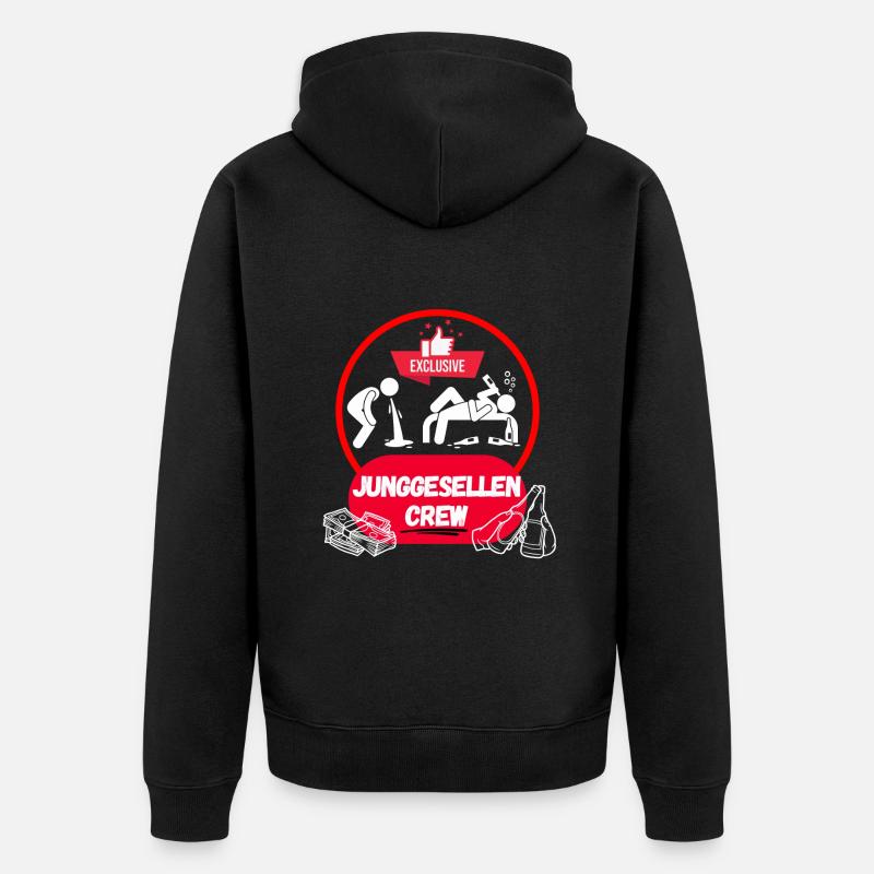 JGA - Unisex Premium Bio Zip Hoodie - Schwarz