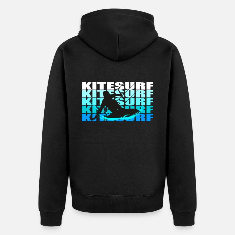 Kitesurf - Veste à capuche bio Premium Unisexe - noir