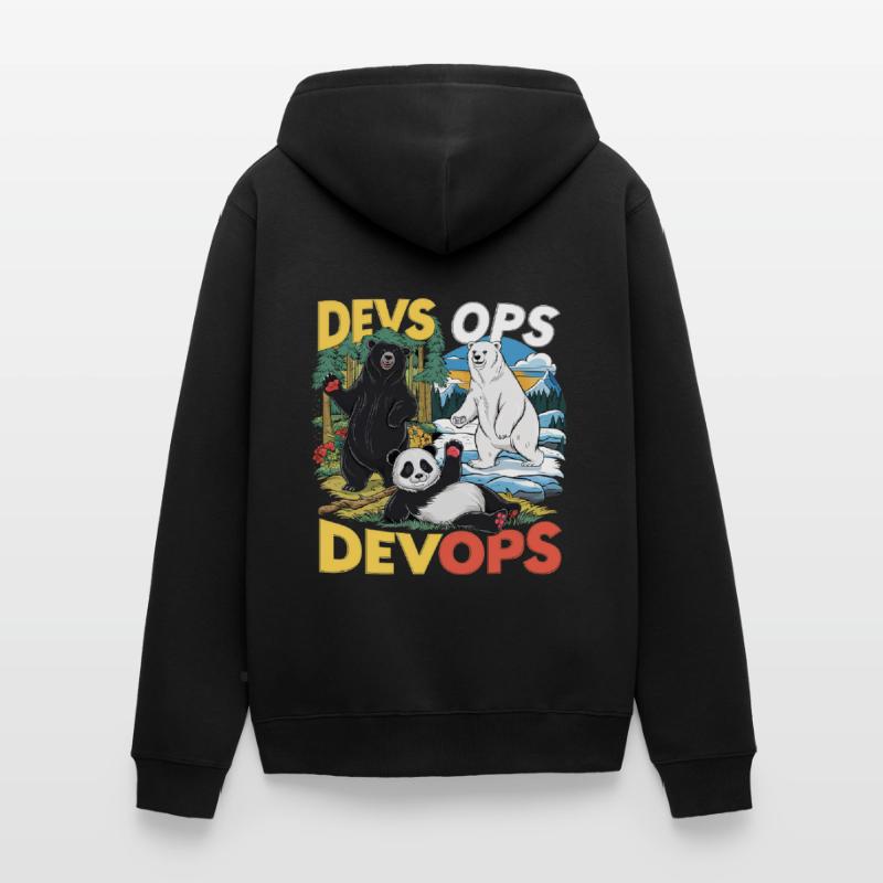 Devops Unisex Premium Bio Zip Hoodie