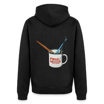 Brush Water Art Brush Juice Brush Paint Glass - Unisex Premium Organic Zip Hoodie - black - Back - Nico (187cm)