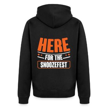 Ici pour le Snoozefest 2 - Veste à capuche bio Premium Unisexe - noir - Dos - Nico (187cm)