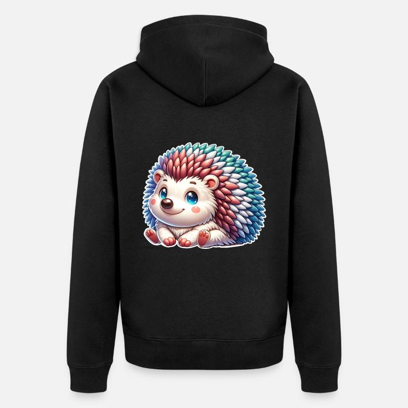 Hérisson - Veste à capuche bio Premium Unisexe - noir