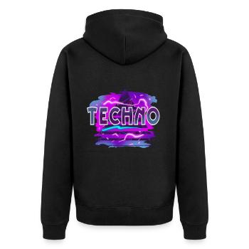 Techno - Veste à capuche bio Premium Unisexe - noir - Dos - Nico (187cm)