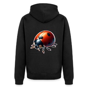Ladybird - Unisex Premium Organic Zip Hoodie - black - Back - Nico (187cm)