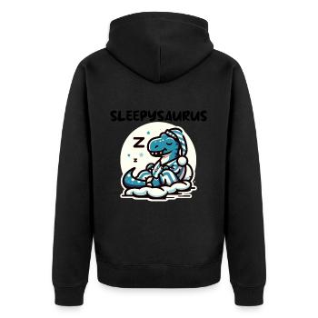 Sleepysaurus Official Sleep Outfit Chemise de nuit - Veste à capuche bio Premium Unisexe - noir - Dos - Nico (187cm)