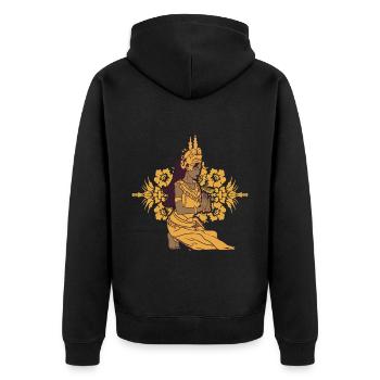 Cambodge Tradition Danse Khmer Apsara I Cadeau - Veste à capuche bio Premium Unisexe - noir - Dos - Nico (187cm)