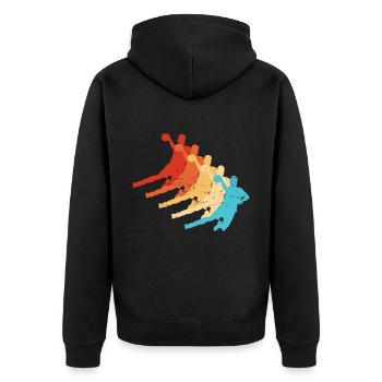 Handball Masculin Jeux De Handball Féminin Handball Handball - Veste à capuche bio Premium Unisexe - noir - Dos - Nico (187cm)