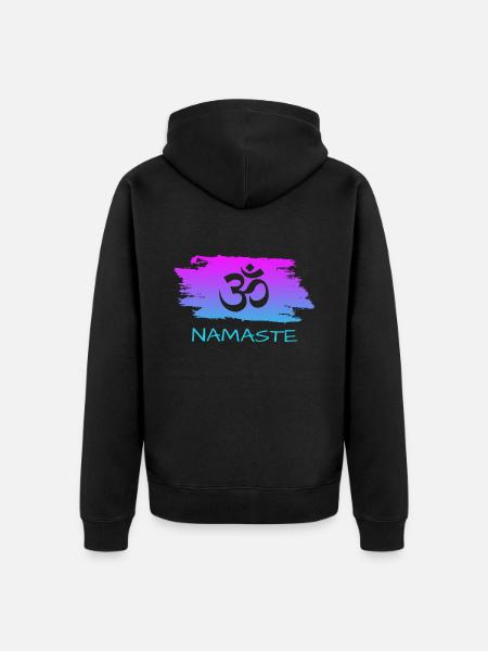 Yoga - Unisex Premium Bio Zip Hoodie - Schwarz