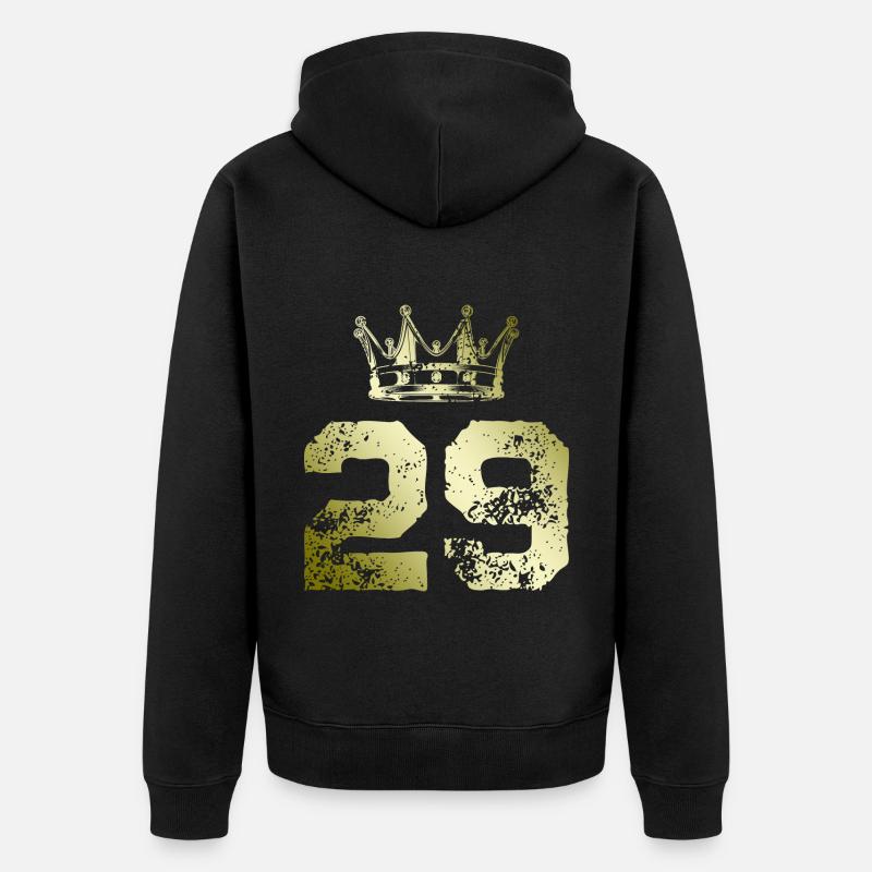 29 Couronne numérique - Veste à capuche bio Premium Unisexe - noir